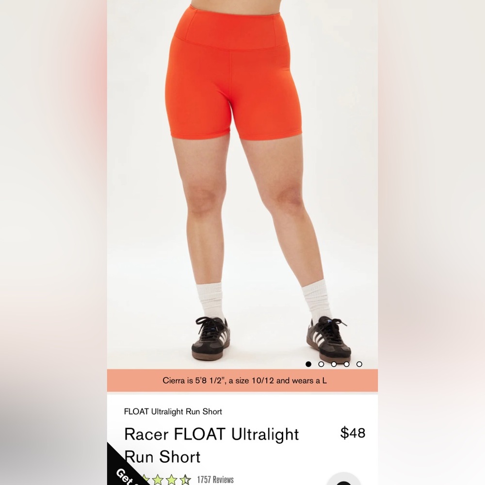 Girlfriend collective racer shorts